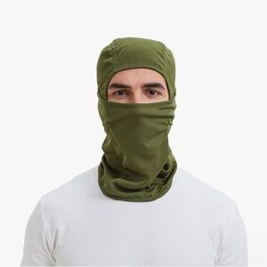 Army Green Ski Mask Balaclava Unisex UV Protection Breathable Covering Bandana